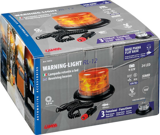 Lampa Auto-Leuchtturm 9 - 32V 10cm mit Orange Beleuchtung