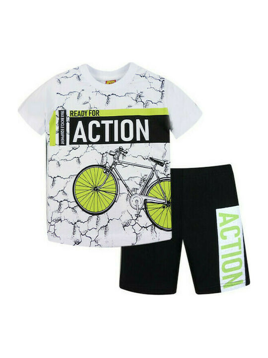 Trax Kids Set with Shorts Summer 2pcs White