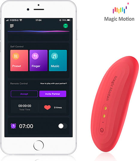 Magic Motion Vibrante Nyx Smart Panty Vibrator Clitoral Vibrator 8.8cm Roșu