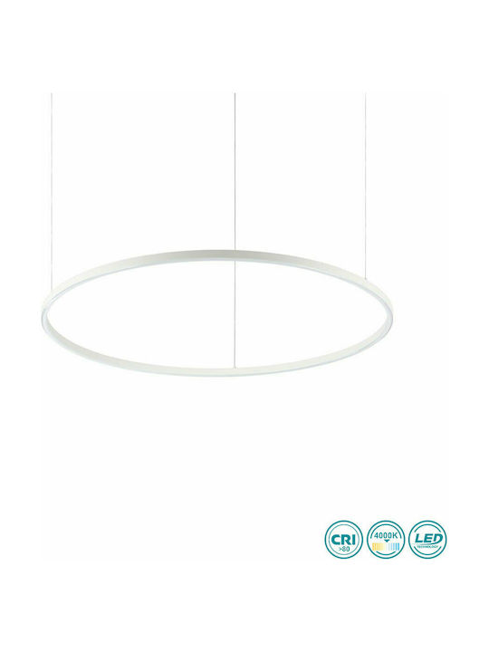 Ideal Lux Oracle Slim Pendant Light LED White