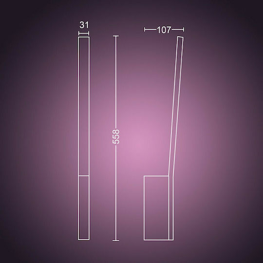 Philips Liane Modern Lamp Wall with Integrated LED RGB