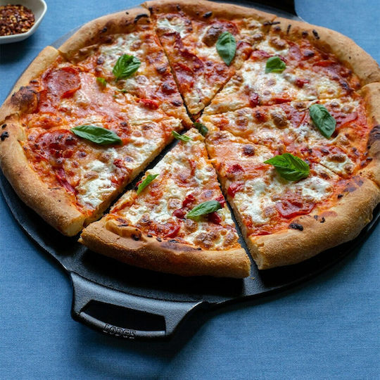 Lodge Non-Stick Baking Plate Pizza with Cast Iron Flat Surface 39.4x39.4cm