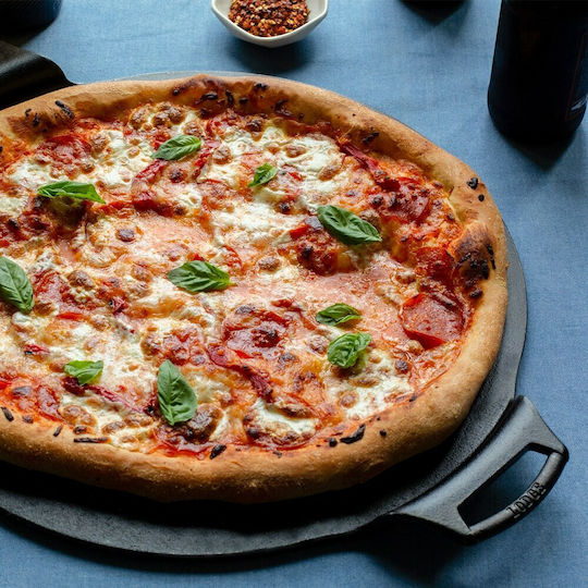 Lodge Non-Stick Baking Plate Pizza with Cast Iron Flat Surface 39.4x39.4cm