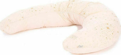 Nobodinoz Nursing Pillow Gold Stella Dream Pink 170cm