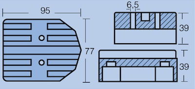 Eval Boat Hull Anode Aluminum Anode Kit for Mercury Alpha One Generation 2