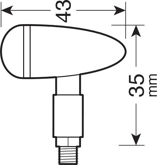 Lampa Φλας Μοτοσυκλέτας LED 2τμχ