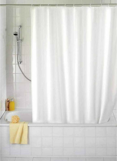 Wenko Κουρτίνα Μπάνιου 180x200 Plain White Αντιμουχλική