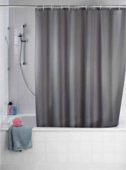 Wenko Κουρτίνα Μπάνιου 180x200 Plain Grey Αντιμουχλική