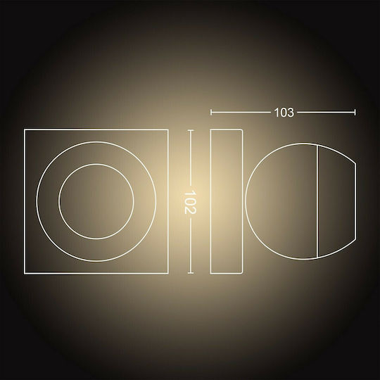 Philips Buckram Einzel Spot mit Fassung GU10 in Weiß Farbe