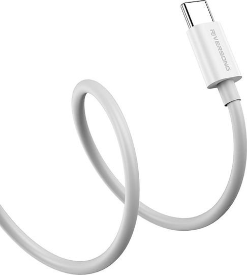 Riversong USB 2.0 Cable USB-C male - USB-A Λευκό 1.2m 13016801