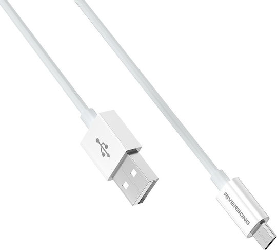 Riversong Lotus 08 1.2m Regular USB 2.0 to micro USB Cable White (13016800)