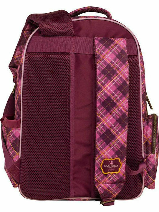 Santoro Cherry Blossom School Bag Backpack Elementary, Elementary in Fuchsia color