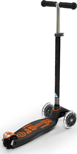 Micro Kids Scooter Maxi Deluxe LED 3-Wheel for 5+ Years Black