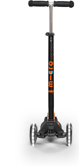 Micro Kids Scooter Maxi Deluxe LED 3-Wheel for 5+ Years Black