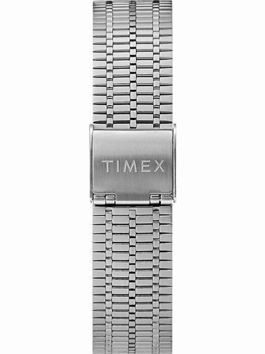 Timex Reissue Ανδρικό Ρολόι 38mm Μπαταρίας με Ασημί Μεταλλικό Μπρασελέ