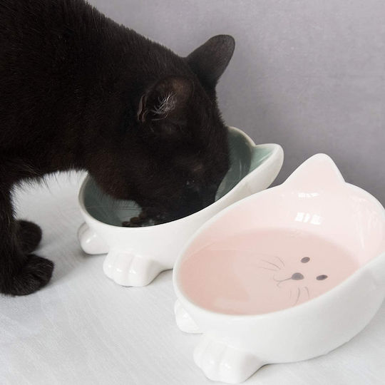 Navaris Ceramic Bowl Food & Water for Dog & Cat Multicolour 2pcs