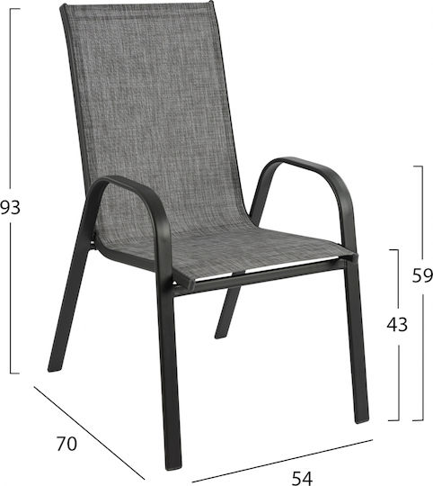 Set Dining de Exterior 7 Piese Gri cu Suport pentru Umbrelă