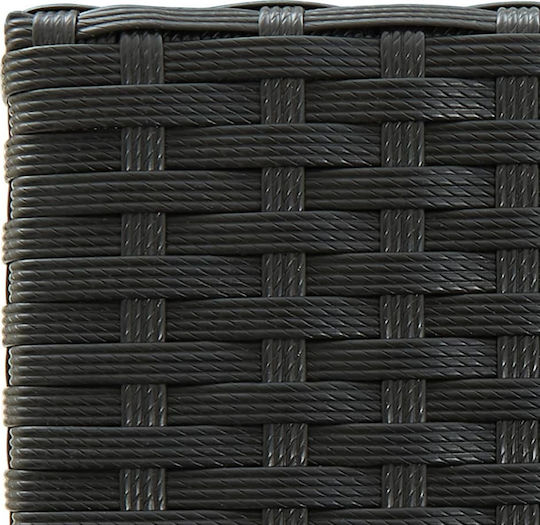 Σκαμπό Μπαρ Εξωτερικού Χώρου Rattan Μαύρο 4τμχ 52x56x118cm