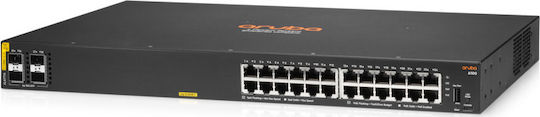 HP 6100 PoE Managed L2 PoE+ Switch with 24 Gigabit (1Gbps) Ethernet Ports and 4 SFP Ports