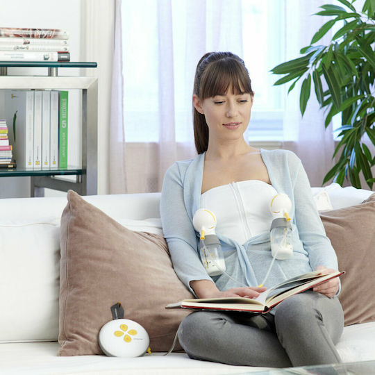 Medela Swing Maxi Ηλεκτρικό Διπλό Θήλαστρο Μπαταρίας και Ρεύματος Κίτρινο 150ml