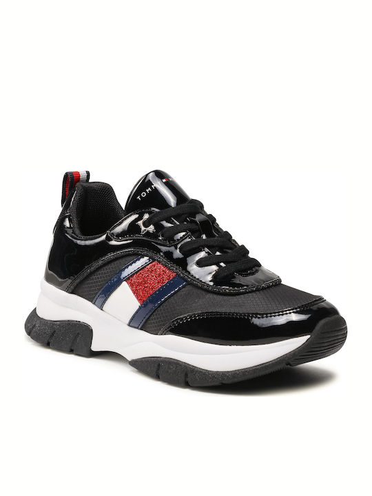 Tommy Hilfiger Παιδικά Sneakers Ανατομικά για Κορίτσι Μαύρα