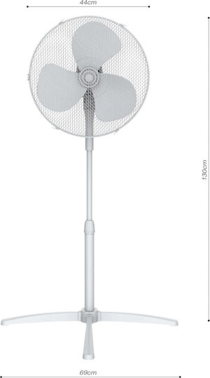 Midea Ventilator Oρθοστάτης 40W Lüfterdurchmesser 40cm Weiß