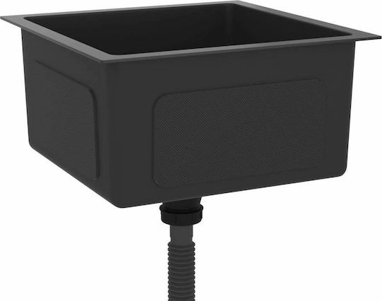 vidaXL Ένθετος Νεροχύτης Inox Σατινέ Μ40xΠ40cm Μαύρος