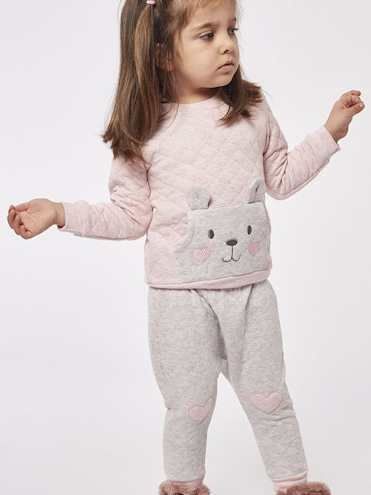 Εβίτα Kids Set with Pants Winter 2pcs Pink