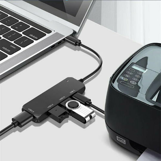 InLine Robotsky Hub 4 Θυρών USB 2.0 με σύνδεση USB-C