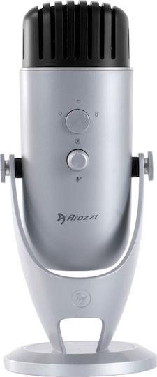 Arozzi Colonna Μικρόφωνο USB Silver σε Ασημί Χρώμα