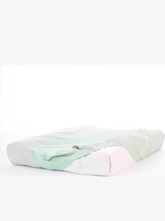 Nobodinoz Changing Pad Cover Calma made of Fabric White 70x50cm