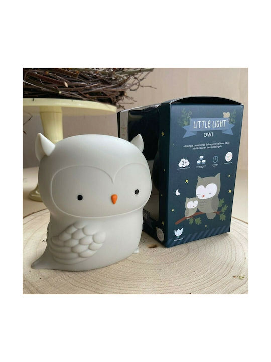 A Little Lovely Company Lămpi De Veghe Pentru Copii Led Bufniță Cu Baterii Alb