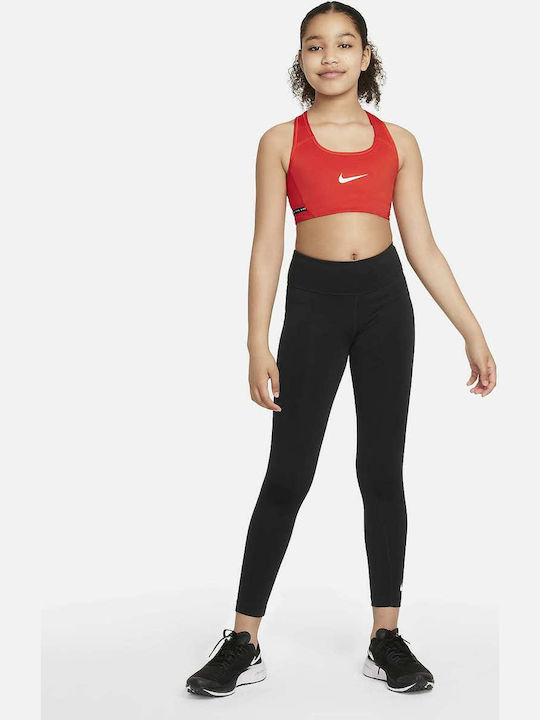 Nike Swoosh Παιδικό Μπουστάκι Dri-Fit Κόκκινο