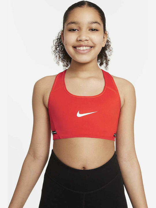 Nike Swoosh Παιδικό Μπουστάκι Dri-Fit Κόκκινο