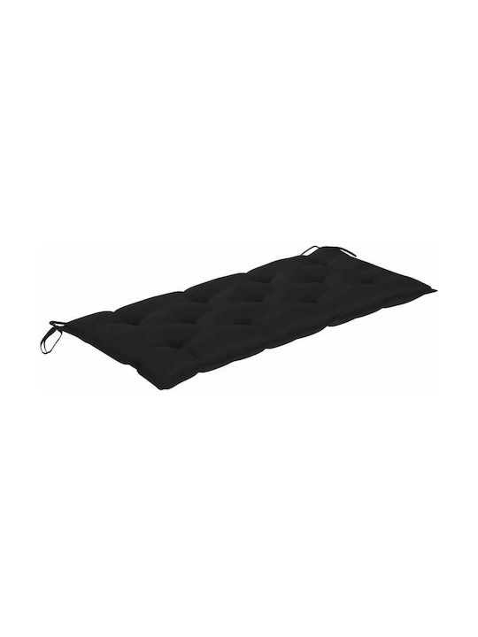 vidaXL Garden Swing Cushion with Backrest Black 120x100cm