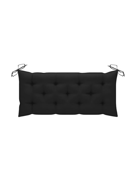 vidaXL Garden Swing Cushion with Backrest Black 120x100cm
