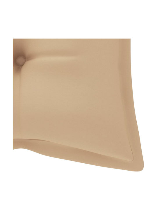 vidaXL Μαξιλάρι Κούνιας Κήπου με Πλάτη Μπεζ 120x100εκ.