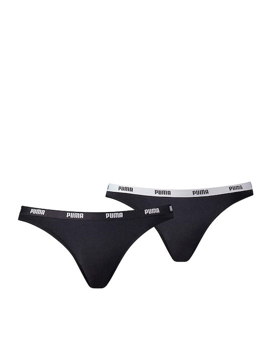 Βαμβακερά Γυναικεία Slip 2Pack Μαύρα