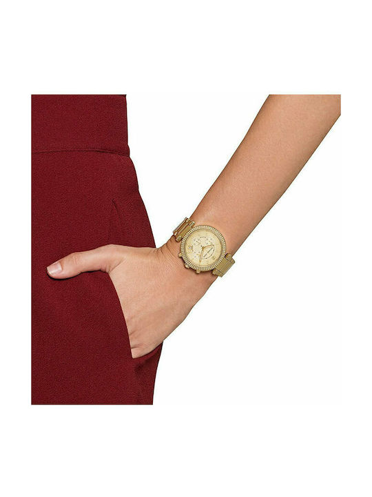 Michael Kors Parker Watch Chronograph with Gold Metal Bracelet