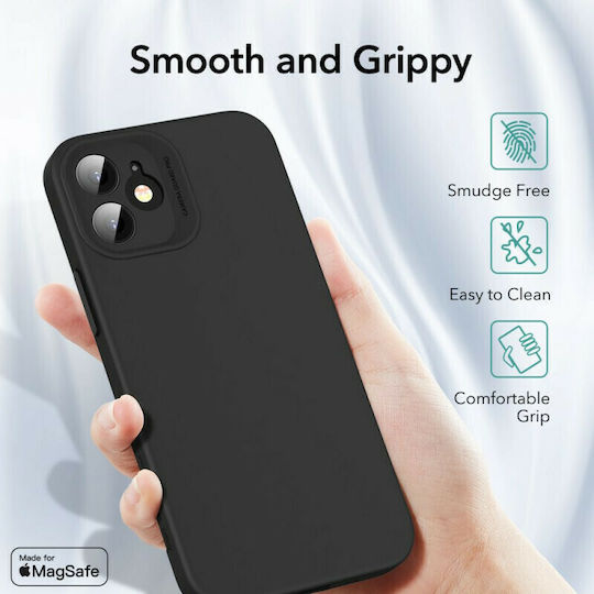 ESR Cloud Umschlag Rückseite Silikon Schwarz (iPhone 12 / 12 Pro)