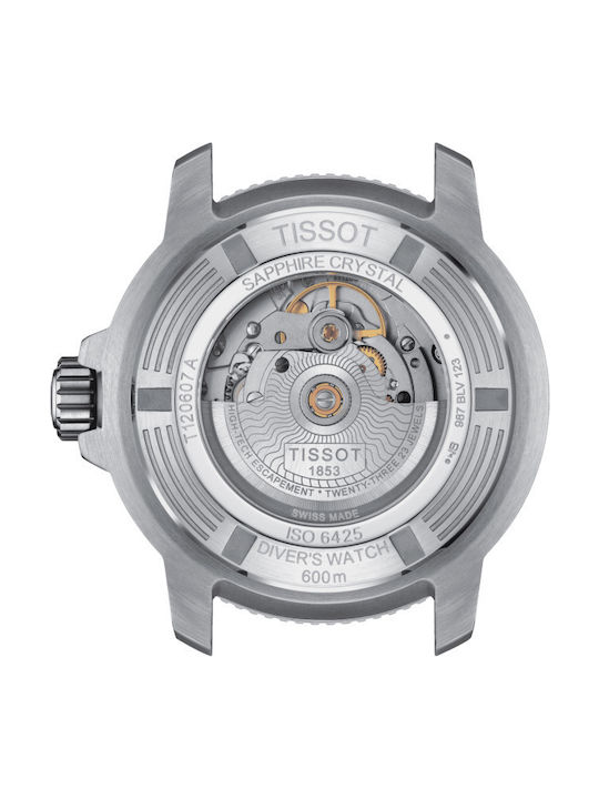 Tissot Seastar 2000 Professional Powermatic 80 Мъжки Часовник 46мм Хронограф Автоматичен Сребрист