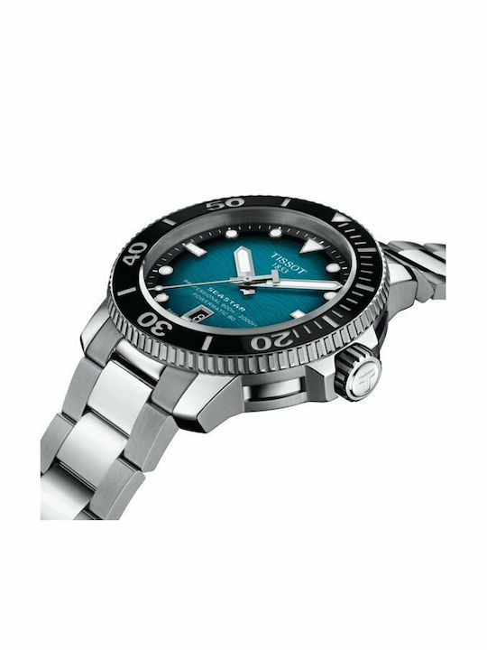 Tissot Seastar 2000 Professional Powermatic 80 Мъжки Часовник 46мм Хронограф Автоматичен Сребрист