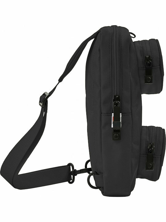 Brick 1x2 Men's Shoulder / Crossbody Bag Black