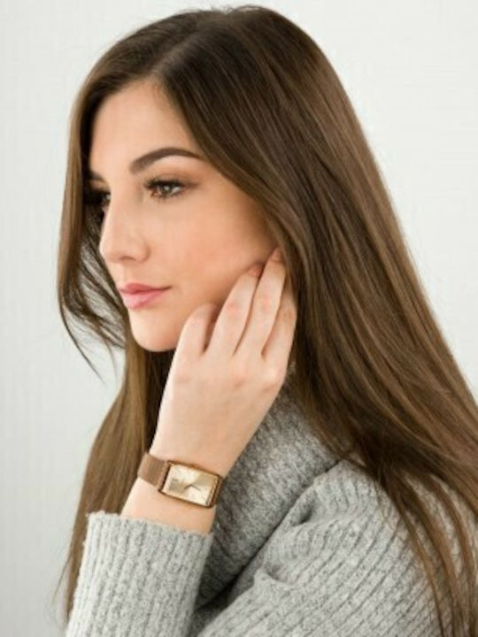 Casio Vintage Women's Watch with Pink Gold Metal Bracelet