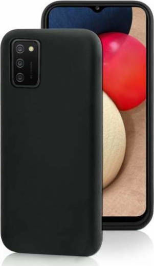 Matte Umschlag Rückseite Silikon 1.2mm Schwarz (Galaxy A02s)