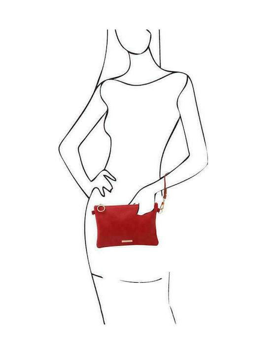 Leather Women's Clutch Red