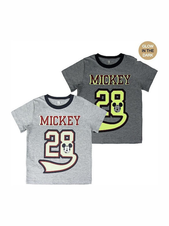 Kinderoberteile Kurzärmelig Grau Mickey Mouse