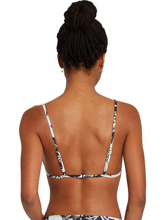 Volcom Triangle Bikini Top O1412105 with Adjustable Straps Black Floral O1412105-MLT