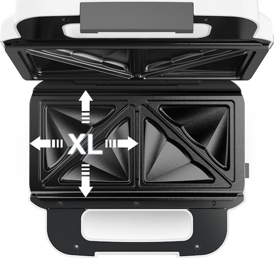 Tefal Snack XL Sandwich Maker with Removable Plates for for 2 Sandwiches Sandwiches 850W White