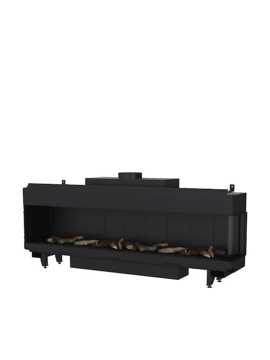 Kratki Leo P 200 G20 Șemineu cu inserție Gaz 16kW Colțul din dreapta cu ușă fixă